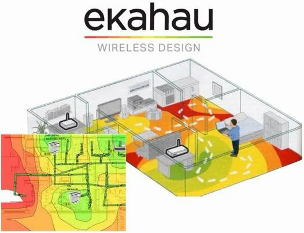 Ekahau wireless design heat map